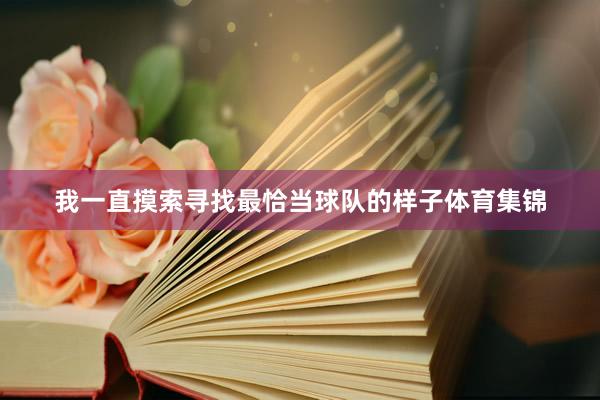 我一直摸索寻找最恰当球队的样子体育集锦