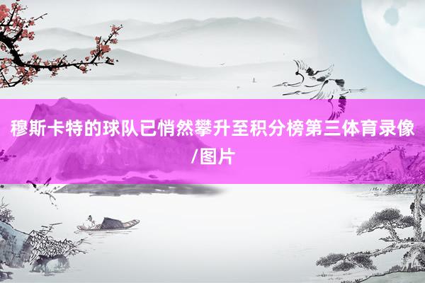 穆斯卡特的球队已悄然攀升至积分榜第三体育录像/图片