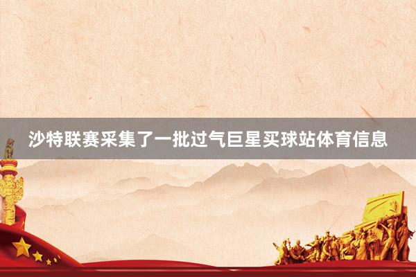 沙特联赛采集了一批过气巨星买球站体育信息