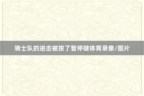 骑士队的进击被按了暂停键体育录像/图片