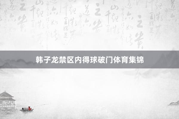 韩子龙禁区内得球破门体育集锦