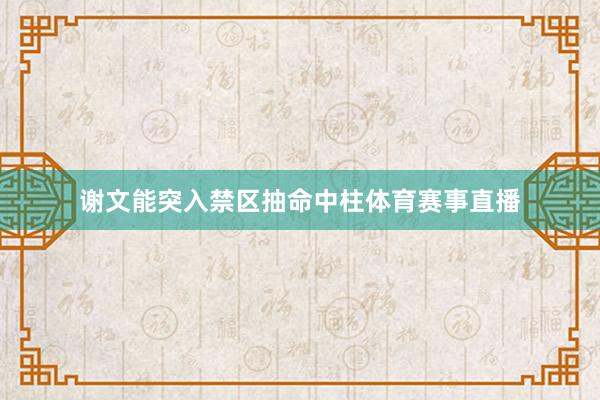 谢文能突入禁区抽命中柱体育赛事直播