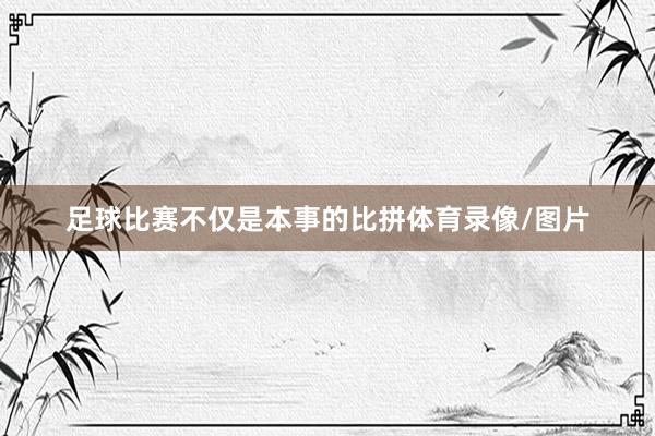 足球比赛不仅是本事的比拼体育录像/图片
