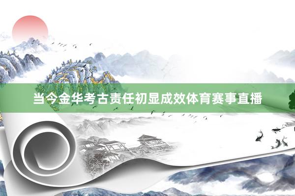 当今金华考古责任初显成效体育赛事直播