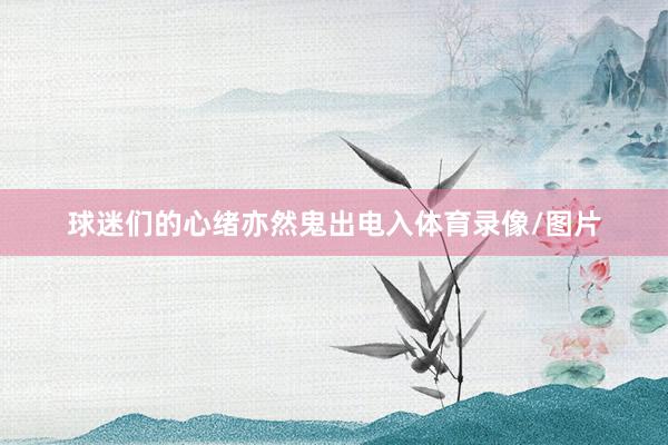 球迷们的心绪亦然鬼出电入体育录像/图片