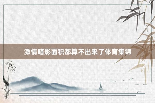 激情暗影面积都算不出来了体育集锦