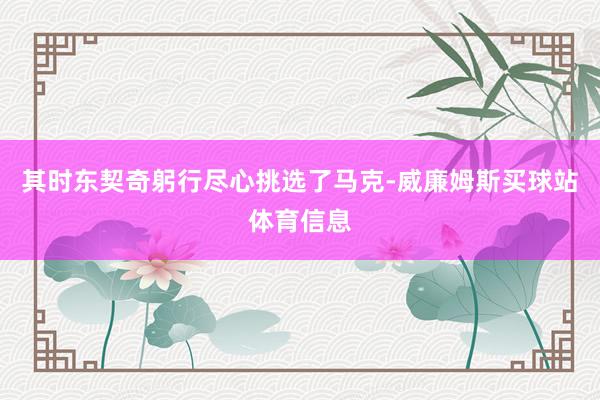 其时东契奇躬行尽心挑选了马克-威廉姆斯买球站体育信息