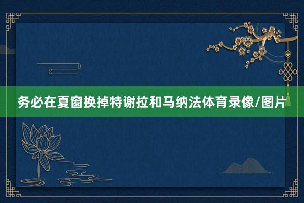 务必在夏窗换掉特谢拉和马纳法体育录像/图片