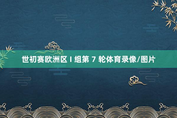 世初赛欧洲区 I 组第 7 轮体育录像/图片