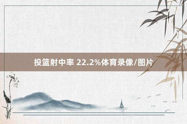 投篮射中率 22.2%体育录像/图片