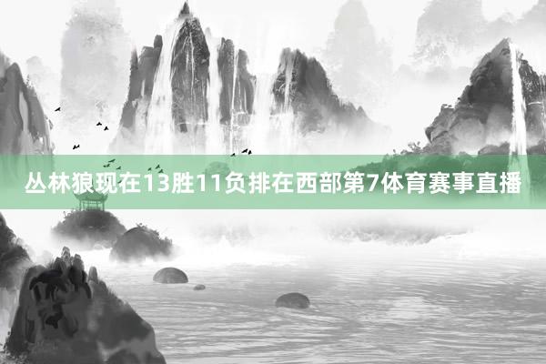 丛林狼现在13胜11负排在西部第7体育赛事直播