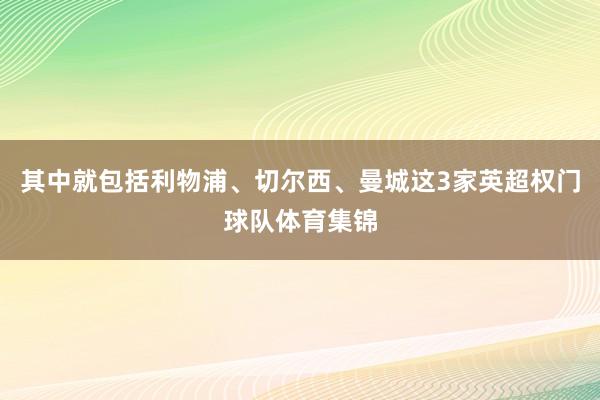 其中就包括利物浦、切尔西、曼城这3家英超权门球队体育集锦