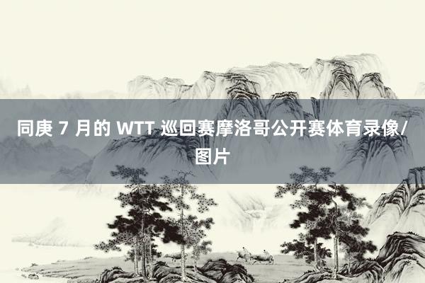 同庚 7 月的 WTT 巡回赛摩洛哥公开赛体育录像/图片