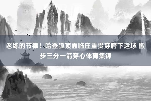 老练的节律！哈登弧顶面临庄重贯穿胯下运球 撤步三分一箭穿心体育集锦