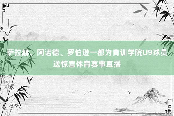 萨拉赫、阿诺德、罗伯逊一都为青训学院U9球员送惊喜体育赛事直播