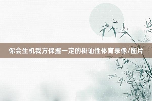 你会生机我方保握一定的褂讪性体育录像/图片