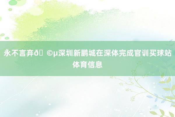 永不言弃🩵深圳新鹏城在深体完成官训买球站体育信息