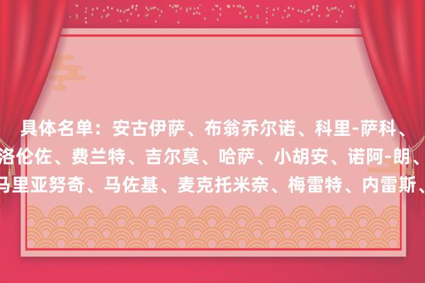 具体名单:安古伊萨、布翁乔尔诺、科里-萨科、孔蒂尼、德布劳内、迪洛伦佐、费兰特、吉尔莫、哈萨、小胡安、诺阿-朗、洛博特卡、卢卡库、马里亚努奇、马佐基、麦克托米奈、梅雷特、内雷斯、奥巴瑞汀、M-奥利维拉、波利塔诺、拉斯帕多里、拉赫马尼、斯加尔比、小西蒙尼、斯皮纳佐拉、图里、维尔加拉、扎诺利、泽尔宾 体育赛事直播