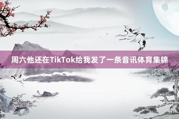 周六他还在TikTok给我发了一条音讯体育集锦
