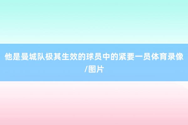 他是曼城队极其生效的球员中的紧要一员体育录像/图片