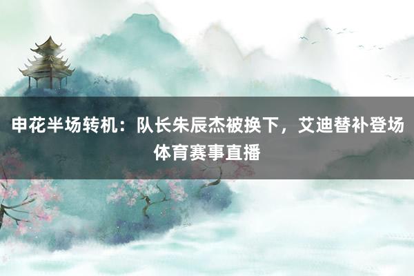 申花半场转机：队长朱辰杰被换下，艾迪替补登场体育赛事直播
