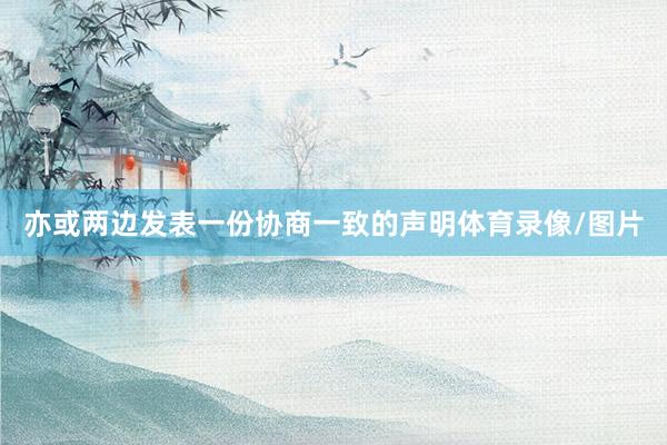 亦或两边发表一份协商一致的声明体育录像/图片