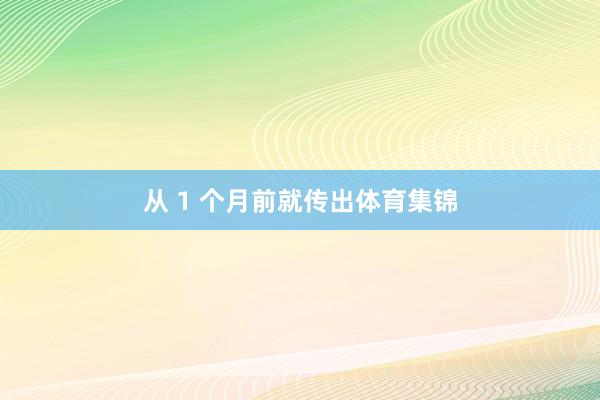 从 1 个月前就传出体育集锦