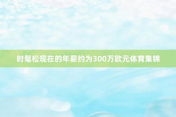 时髦松现在的年薪约为300万欧元体育集锦