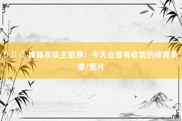 ​​​媒体东谈主苗原：今天也曾有收货的体育录像/图片