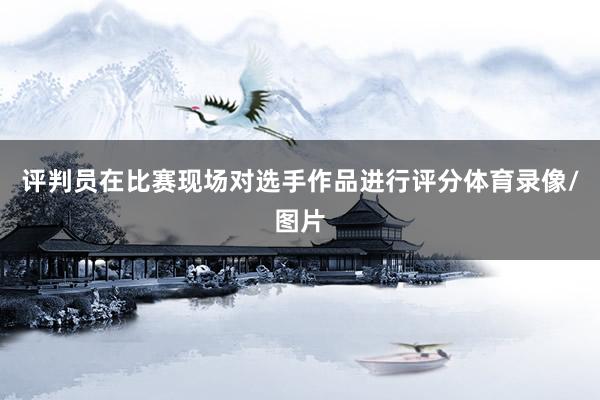 评判员在比赛现场对选手作品进行评分体育录像/图片